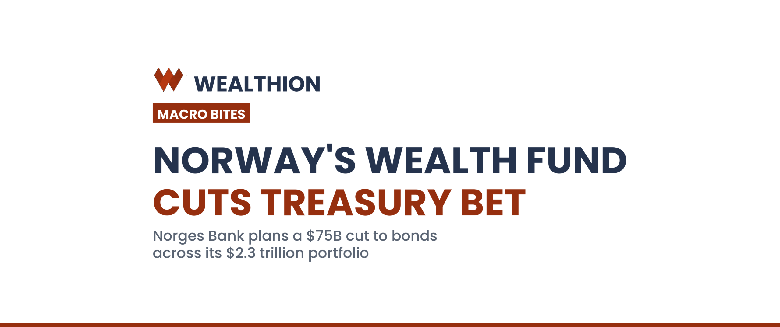 Wealthion Macro Bites – Norway’s $2.3 Trillion Wealth Fund Plans to Cut Treasury Holdings by $75B